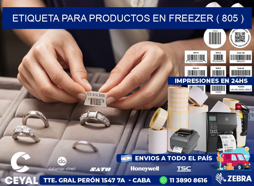 ETIQUETA PARA PRODUCTOS EN FREEZER ( 805 )