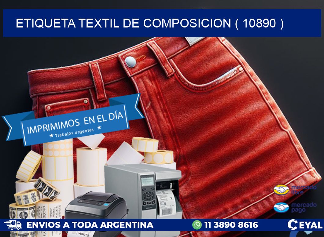 ETIQUETA TEXTIL DE COMPOSICION ( 10890 )