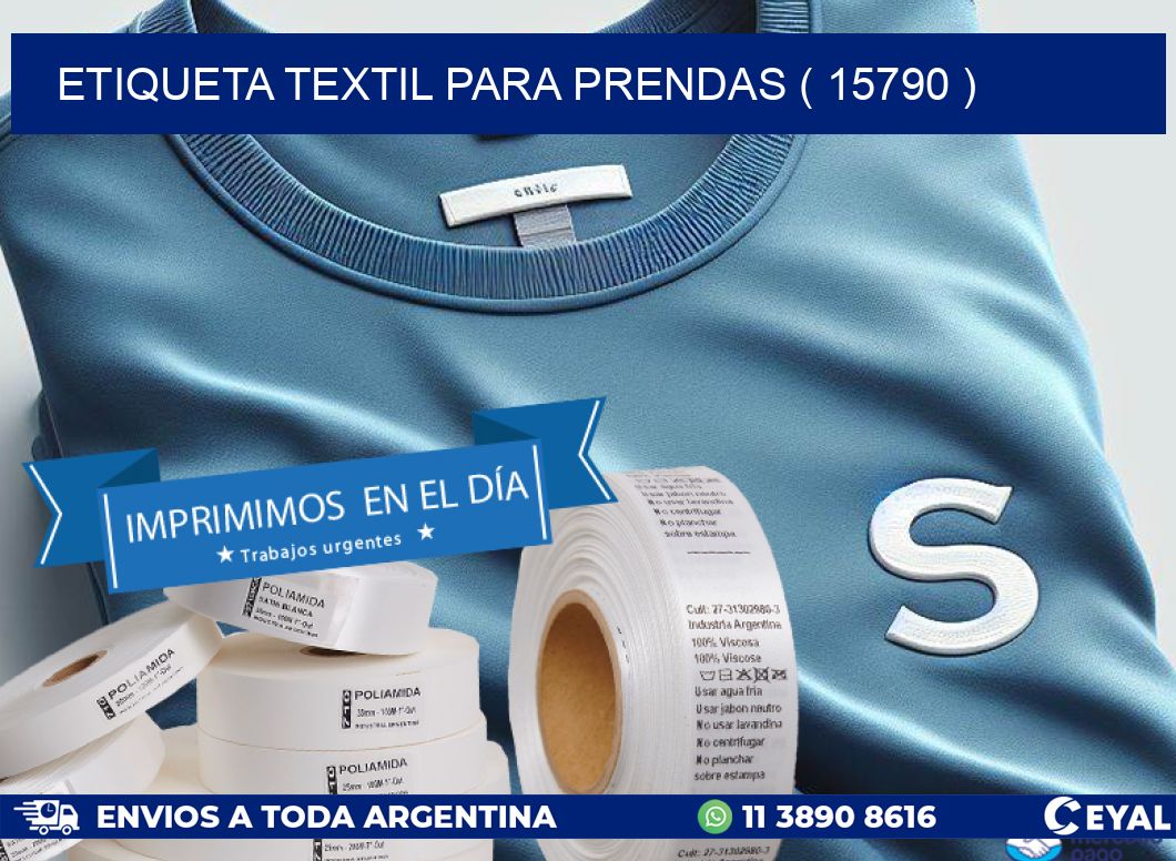 ETIQUETA TEXTIL PARA PRENDAS ( 15790 )
