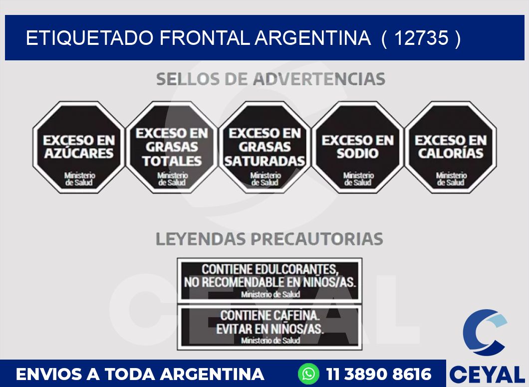 ETIQUETADO FRONTAL ARGENTINA  ( 12735 )