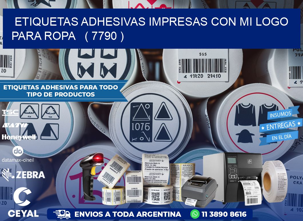 ETIQUETAS ADHESIVAS IMPRESAS CON MI LOGO PARA ROPA   ( 7790 )