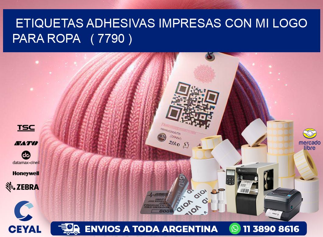 ETIQUETAS ADHESIVAS IMPRESAS CON MI LOGO PARA ROPA ( 7790 )
