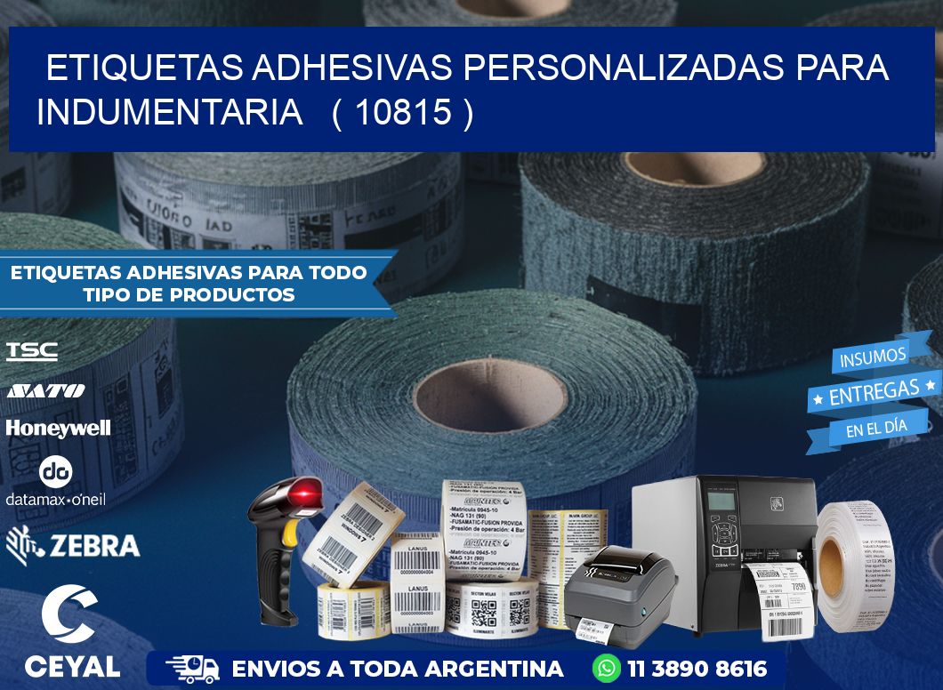 ETIQUETAS ADHESIVAS PERSONALIZADAS PARA INDUMENTARIA   ( 10815 )