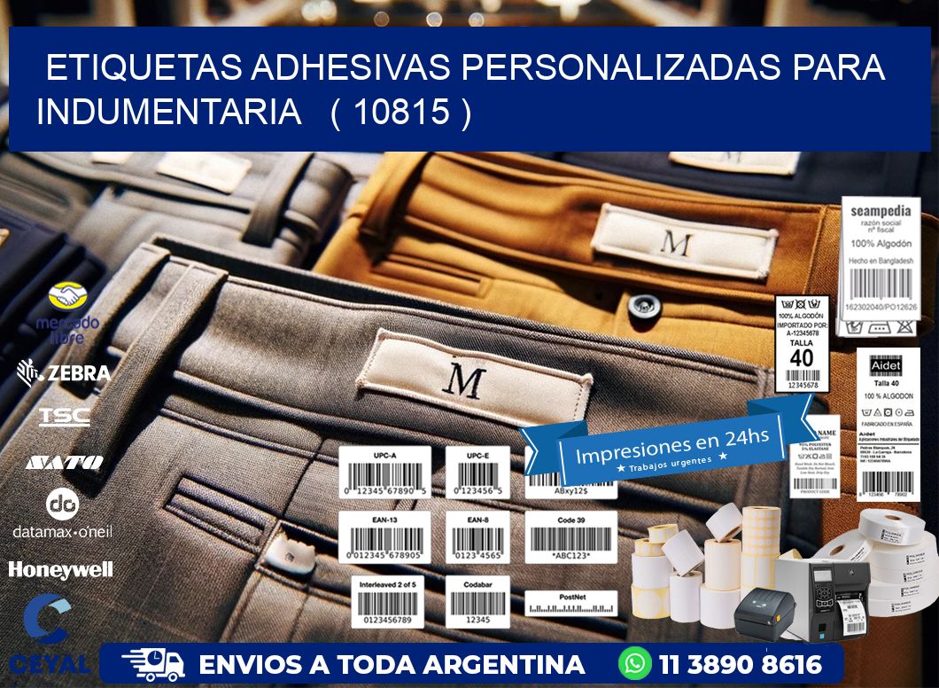 ETIQUETAS ADHESIVAS PERSONALIZADAS PARA INDUMENTARIA ( 10815 )