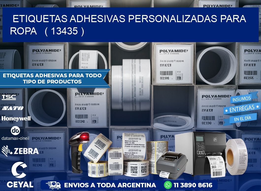 ETIQUETAS ADHESIVAS PERSONALIZADAS PARA ROPA   ( 13435 )