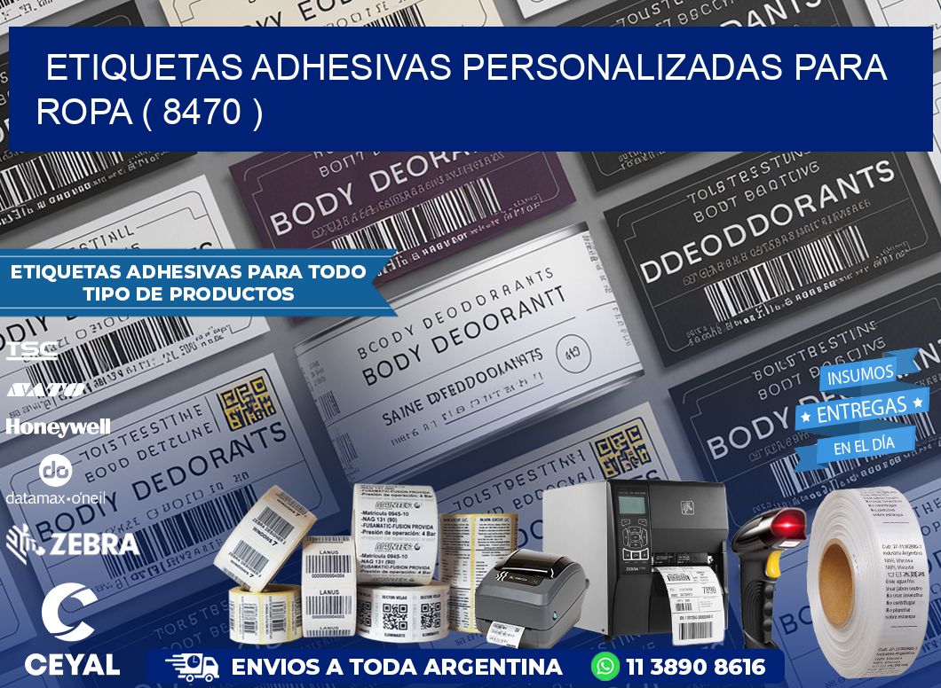 ETIQUETAS ADHESIVAS PERSONALIZADAS PARA ROPA ( 8470 )