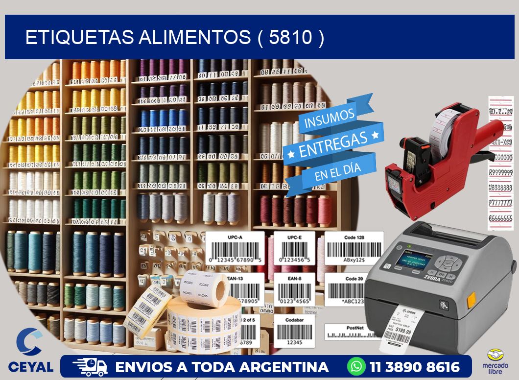 ETIQUETAS ALIMENTOS ( 5810 )