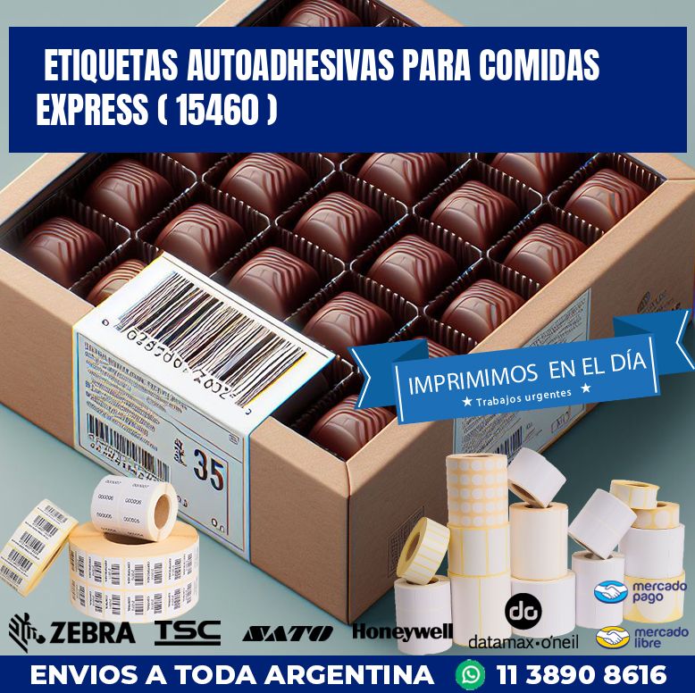 ETIQUETAS AUTOADHESIVAS PARA COMIDAS EXPRESS ( 15460 )