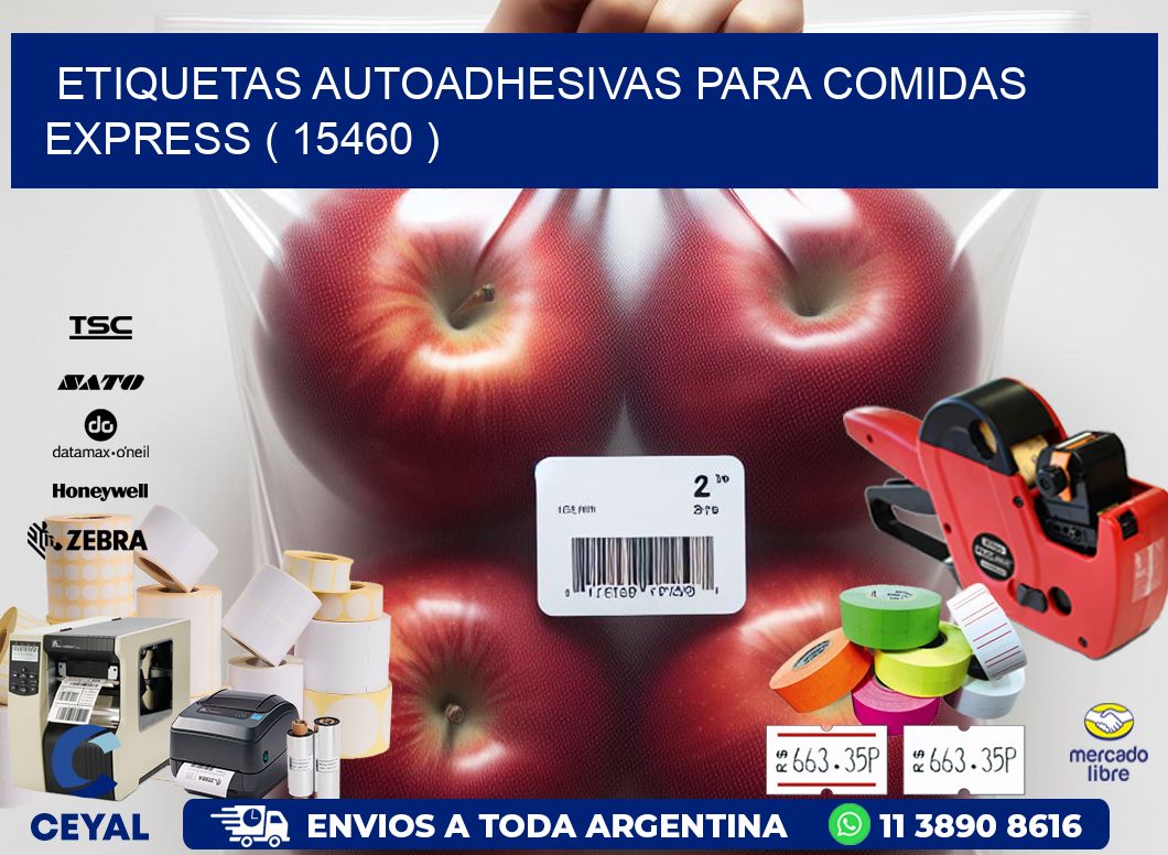ETIQUETAS AUTOADHESIVAS PARA COMIDAS EXPRESS ( 15460 )