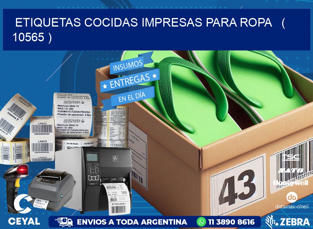 ETIQUETAS COCIDAS IMPRESAS PARA ROPA ( 10565 )