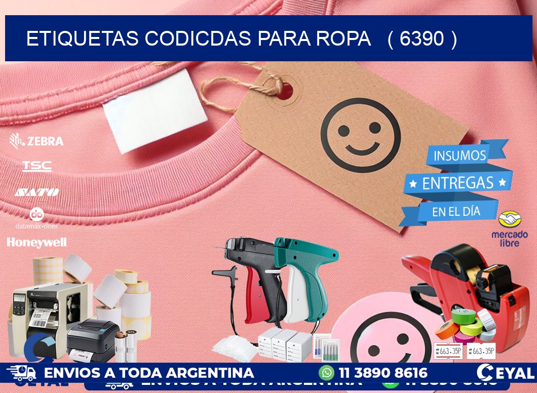 ETIQUETAS CODICDAS PARA ROPA   ( 6390 )