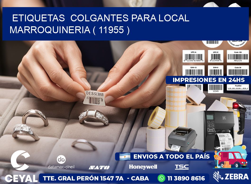 ETIQUETAS  COLGANTES PARA LOCAL MARROQUINERIA ( 11955 )