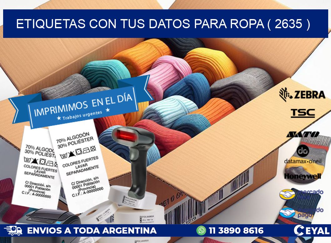 ETIQUETAS CON TUS DATOS PARA ROPA ( 2635 )