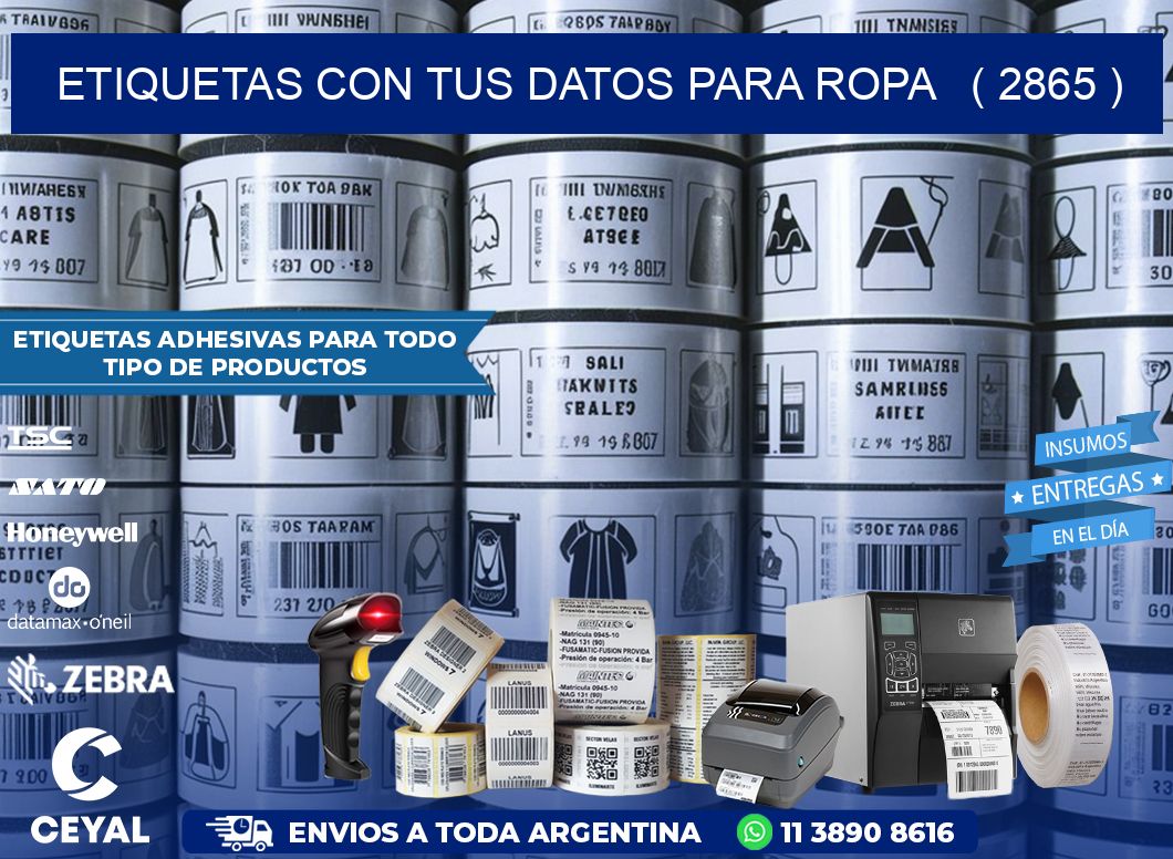 ETIQUETAS CON TUS DATOS PARA ROPA   ( 2865 )