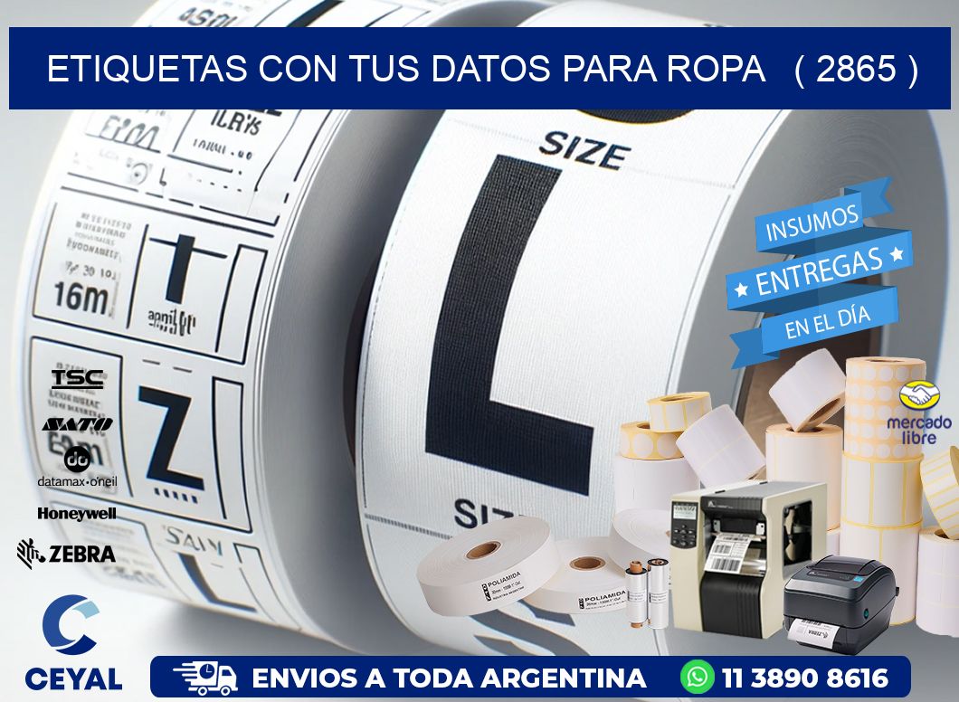 ETIQUETAS CON TUS DATOS PARA ROPA ( 2865 )