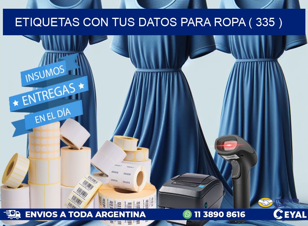 ETIQUETAS CON TUS DATOS PARA ROPA ( 335 )