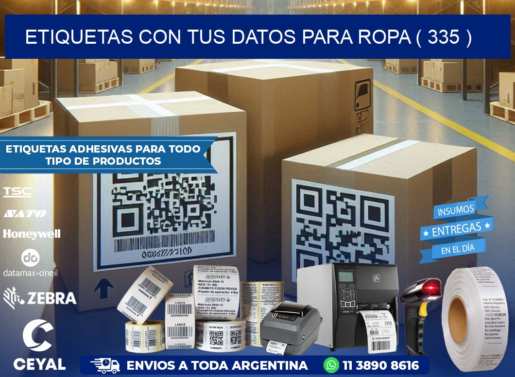 ETIQUETAS CON TUS DATOS PARA ROPA ( 335 )