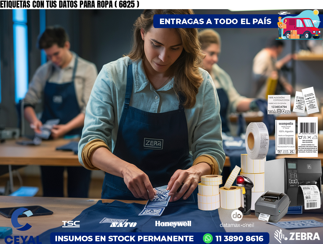 ETIQUETAS CON TUS DATOS PARA ROPA ( 6825 )