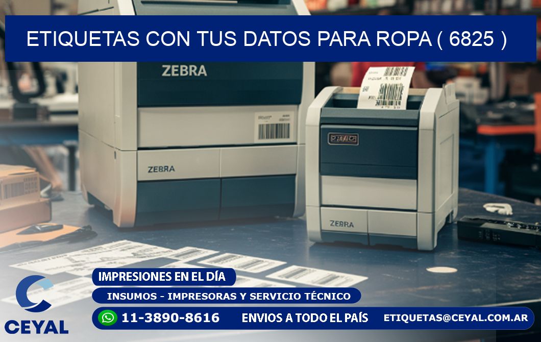 ETIQUETAS CON TUS DATOS PARA ROPA ( 6825 )