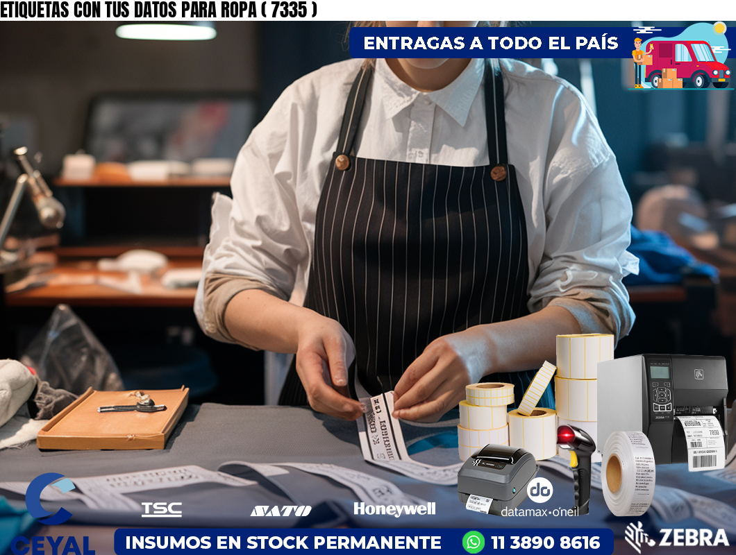 ETIQUETAS CON TUS DATOS PARA ROPA ( 7335 )