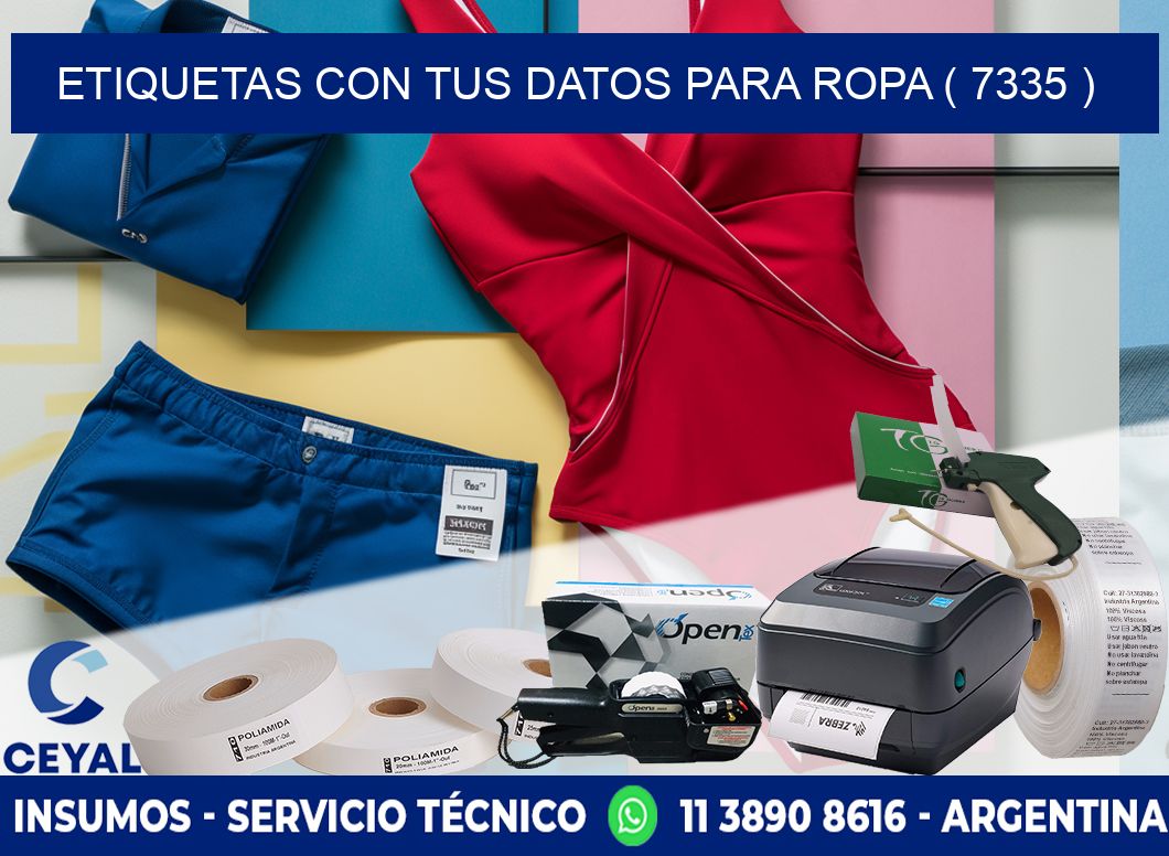 ETIQUETAS CON TUS DATOS PARA ROPA ( 7335 )