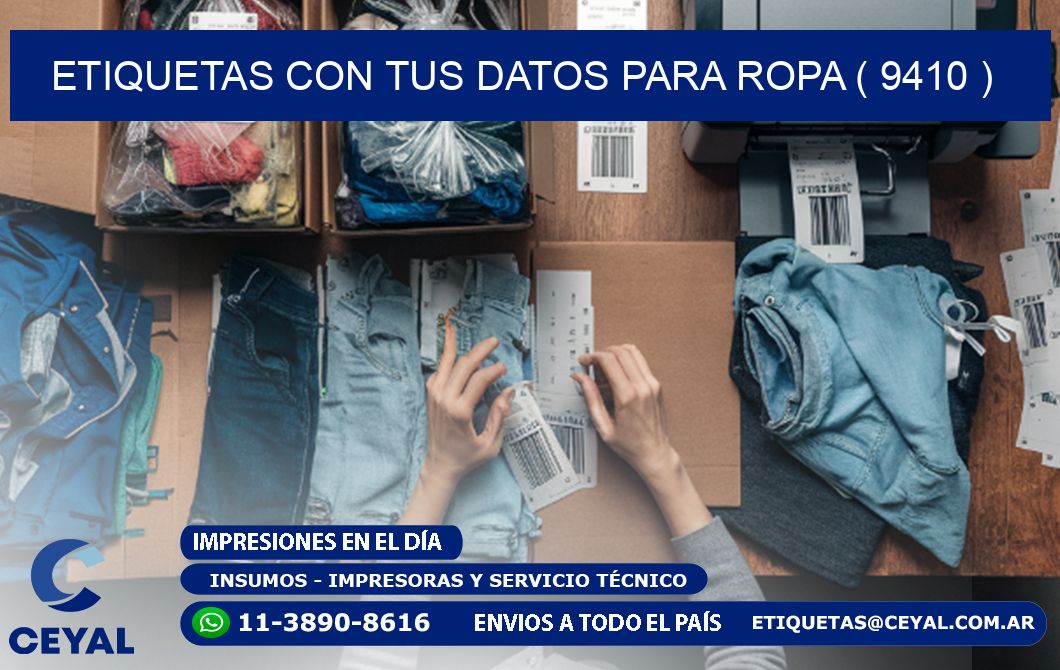 ETIQUETAS CON TUS DATOS PARA ROPA ( 9410 )