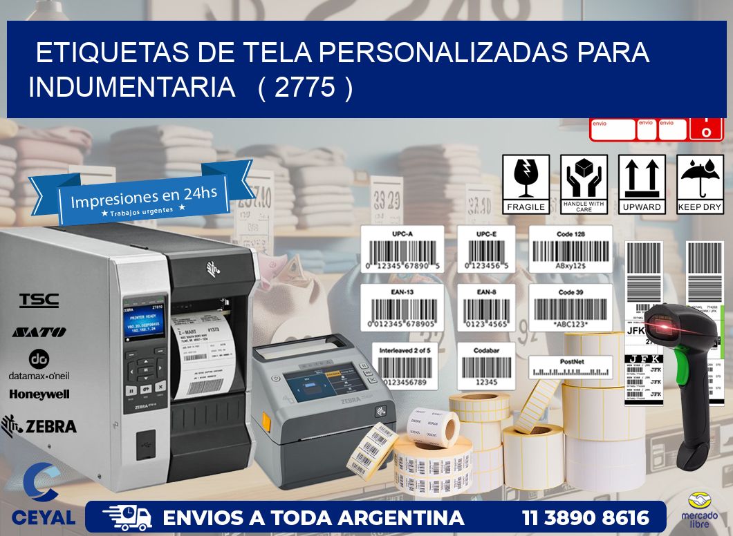 ETIQUETAS DE TELA PERSONALIZADAS PARA INDUMENTARIA ( 2775 )
