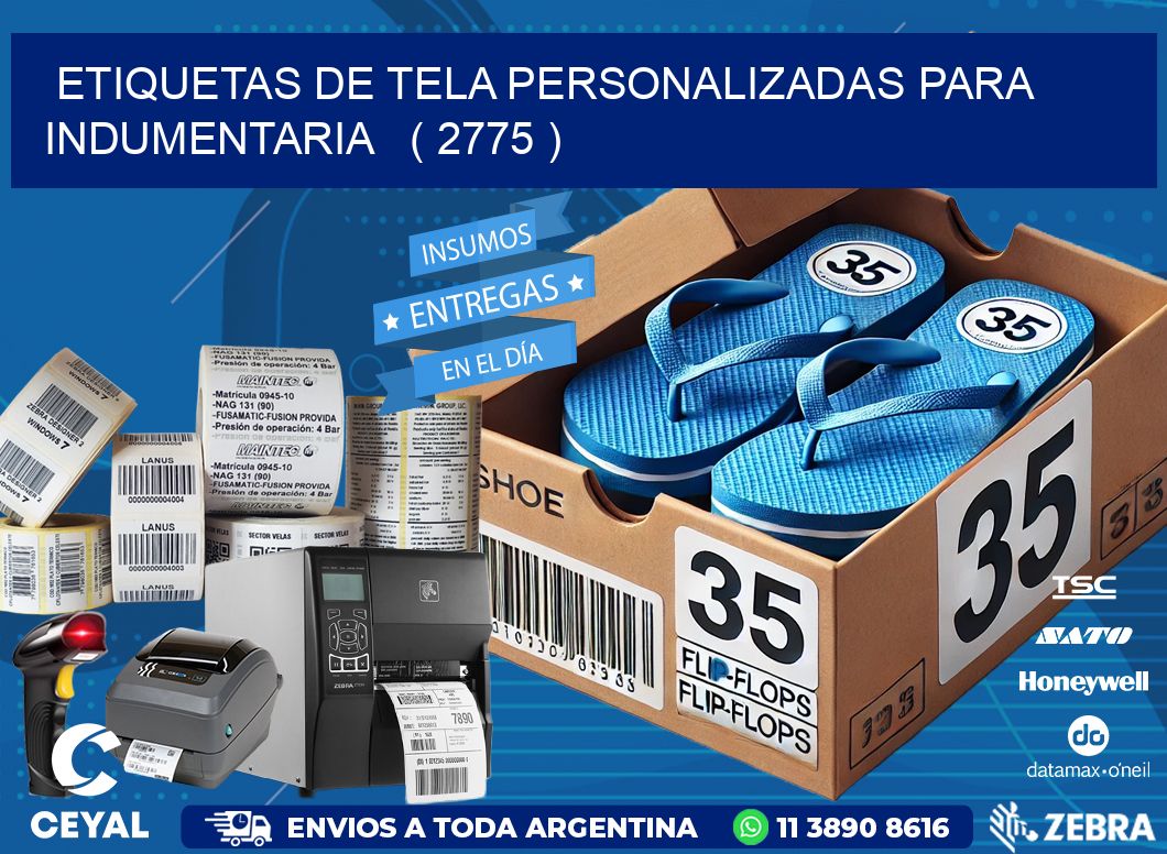 ETIQUETAS DE TELA PERSONALIZADAS PARA INDUMENTARIA ( 2775 )