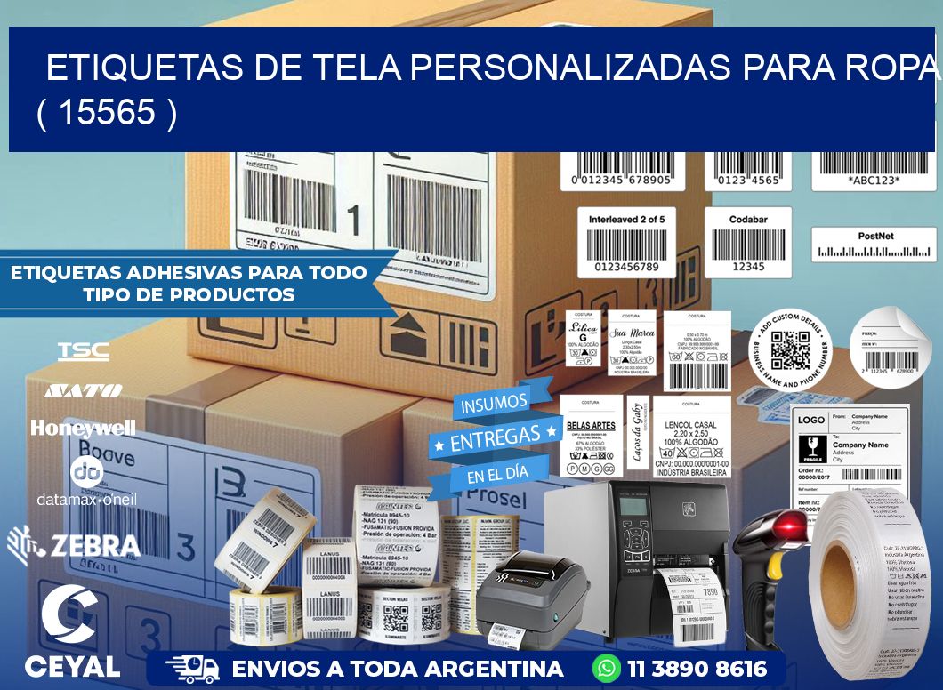 ETIQUETAS DE TELA PERSONALIZADAS PARA ROPA ( 15565 )