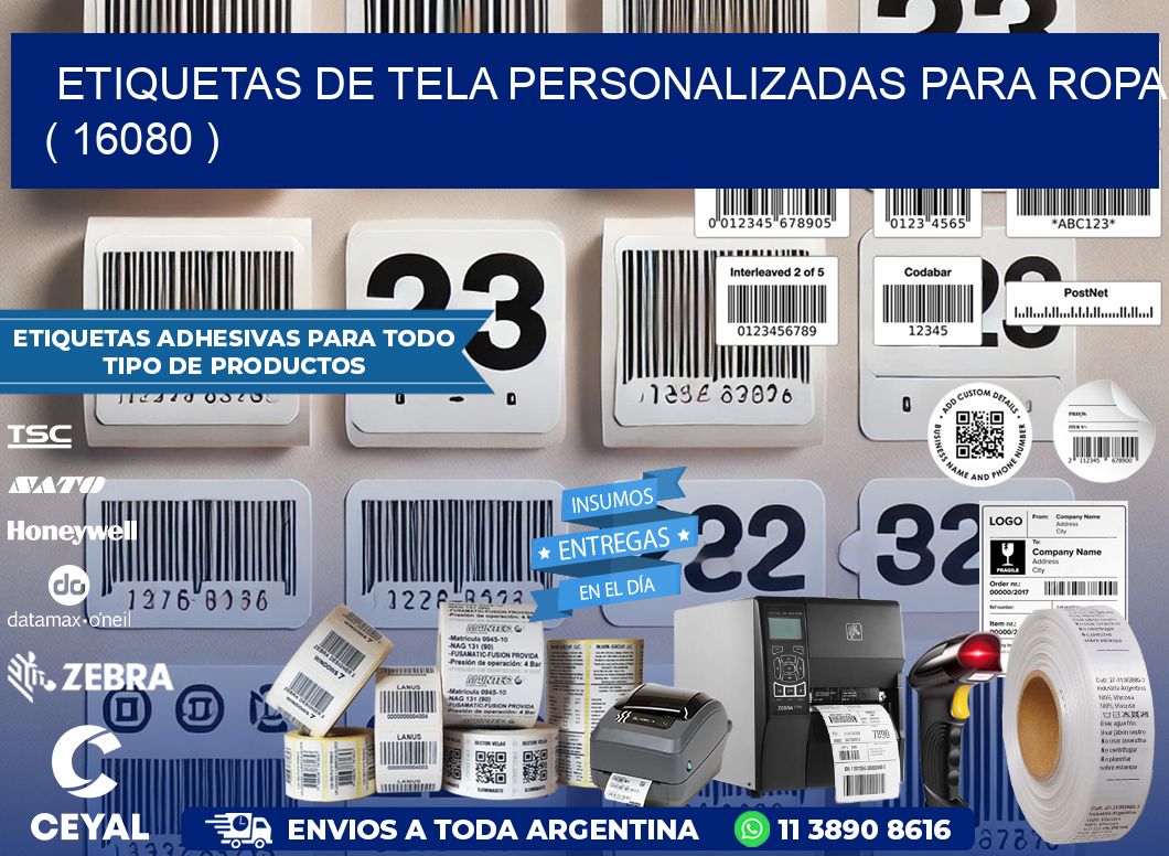 ETIQUETAS DE TELA PERSONALIZADAS PARA ROPA ( 16080 )