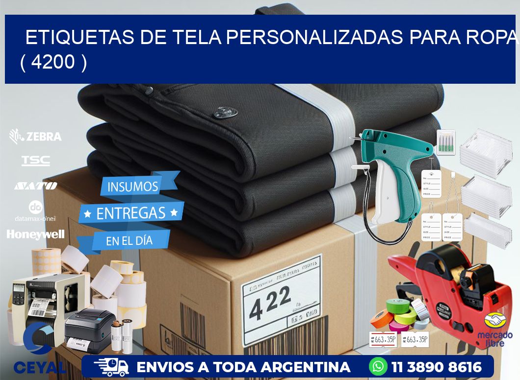 ETIQUETAS DE TELA PERSONALIZADAS PARA ROPA ( 4200 )