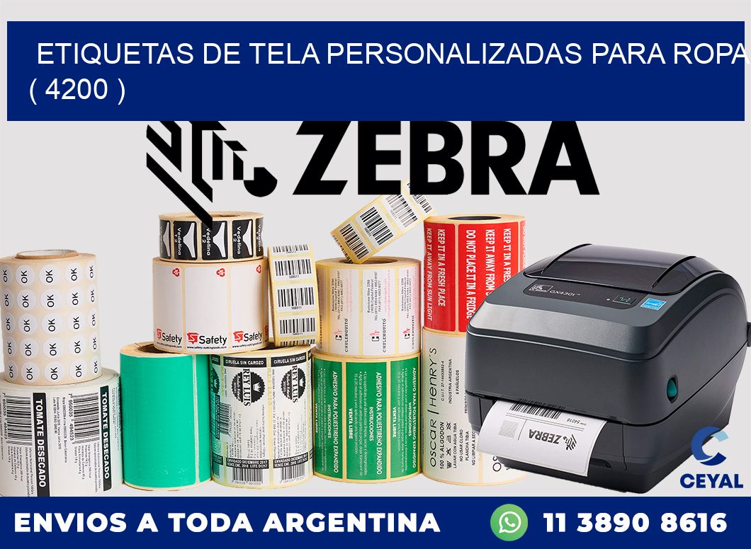 ETIQUETAS DE TELA PERSONALIZADAS PARA ROPA ( 4200 )