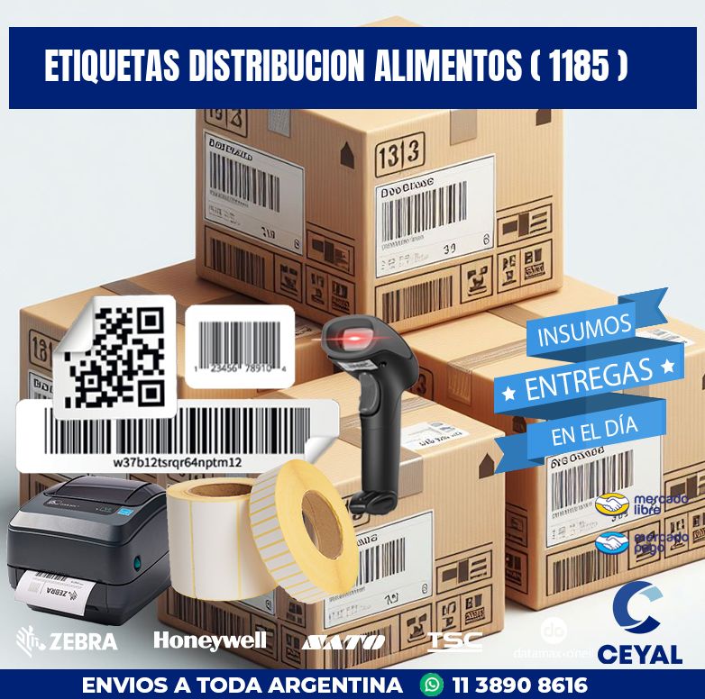 ETIQUETAS DISTRIBUCION ALIMENTOS ( 1185 )