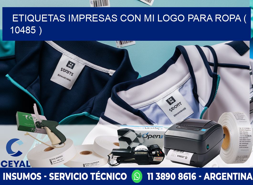 ETIQUETAS IMPRESAS CON MI LOGO PARA ROPA ( 10485 )