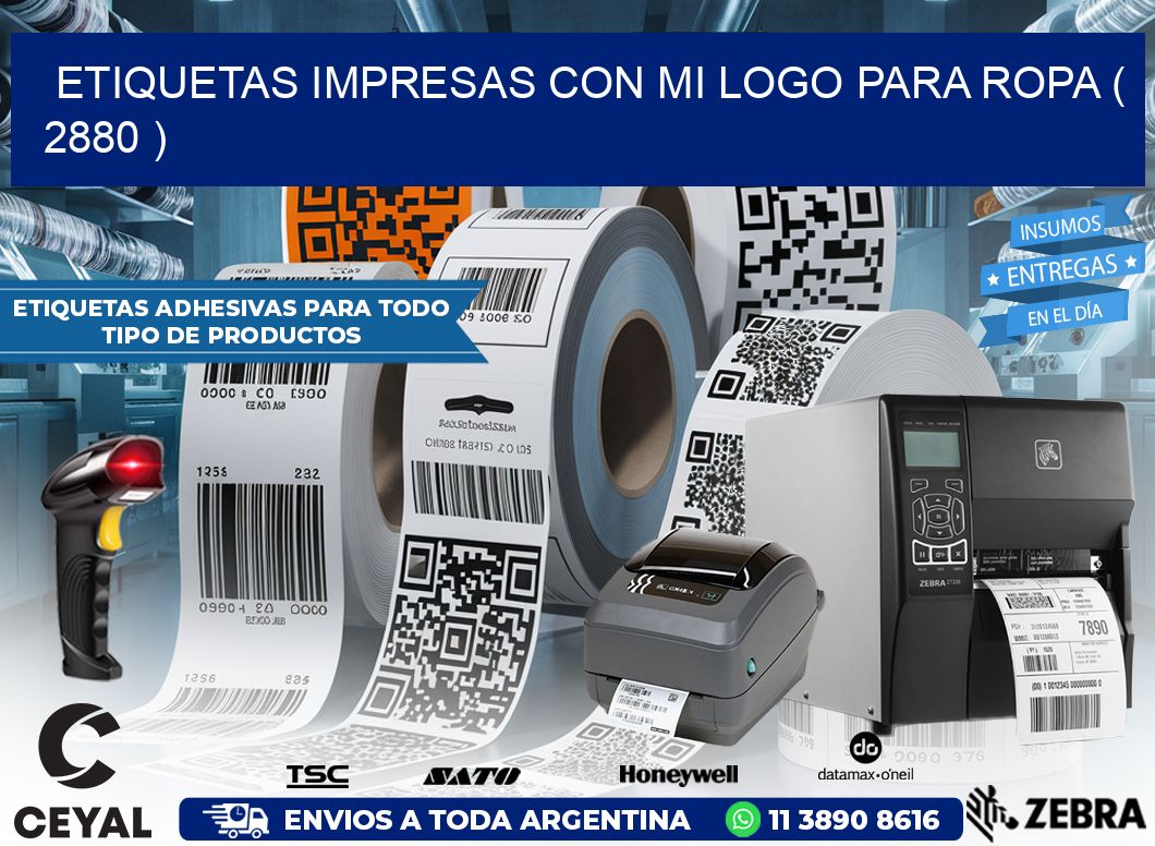 ETIQUETAS IMPRESAS CON MI LOGO PARA ROPA ( 2880 )
