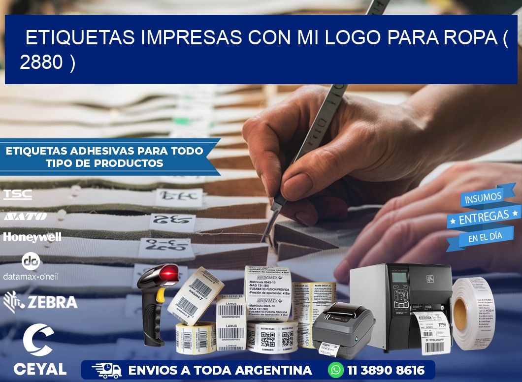ETIQUETAS IMPRESAS CON MI LOGO PARA ROPA ( 2880 )