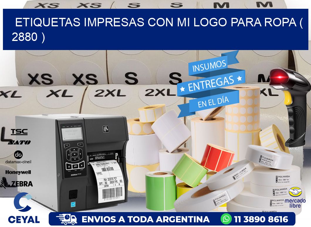 ETIQUETAS IMPRESAS CON MI LOGO PARA ROPA ( 2880 )