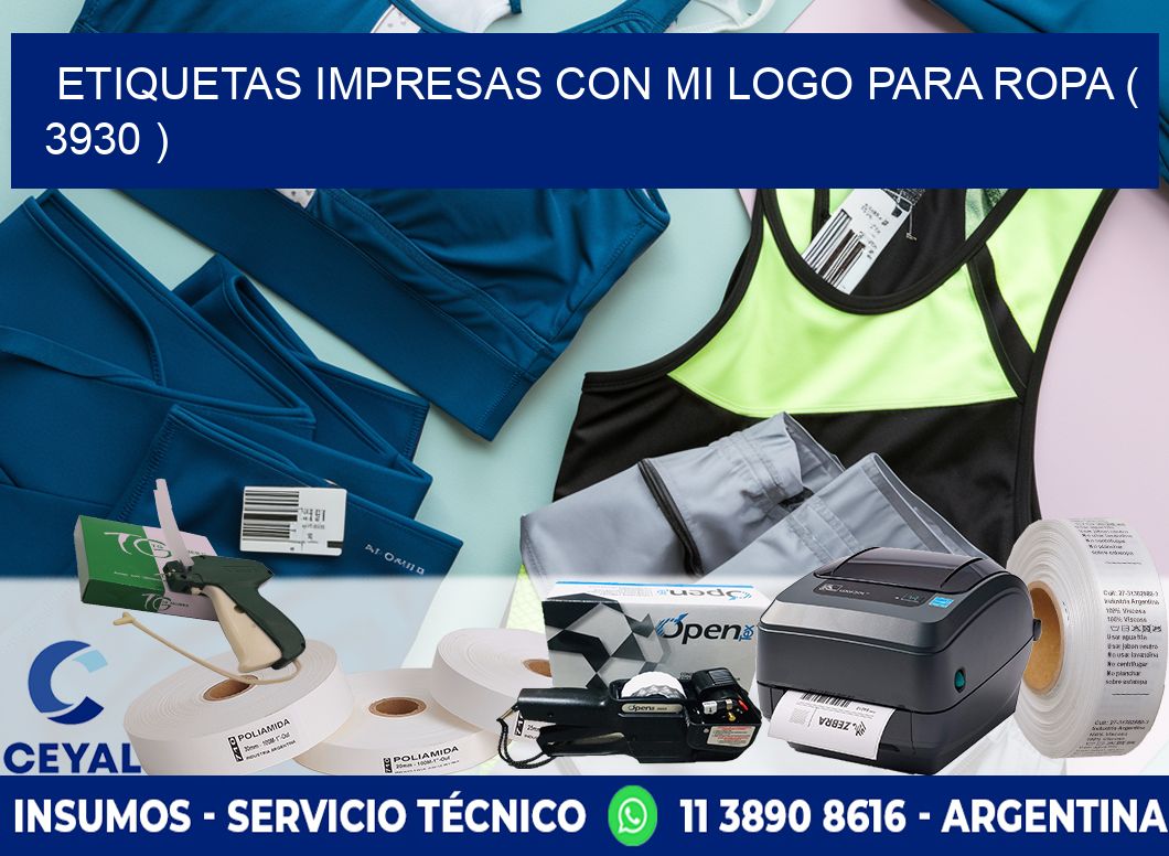 ETIQUETAS IMPRESAS CON MI LOGO PARA ROPA ( 3930 )