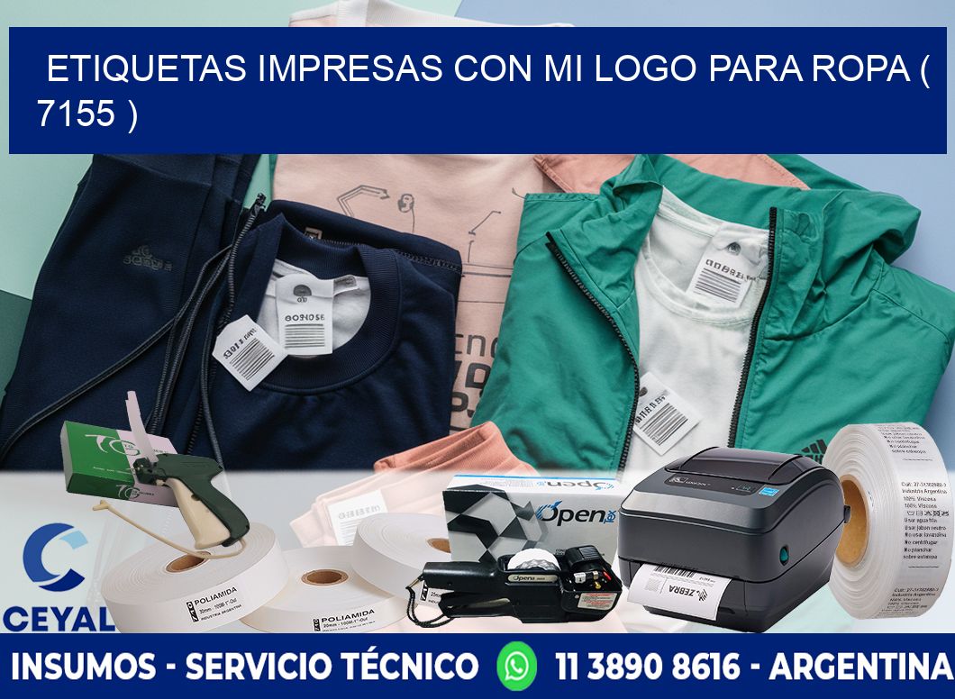 ETIQUETAS IMPRESAS CON MI LOGO PARA ROPA ( 7155 )