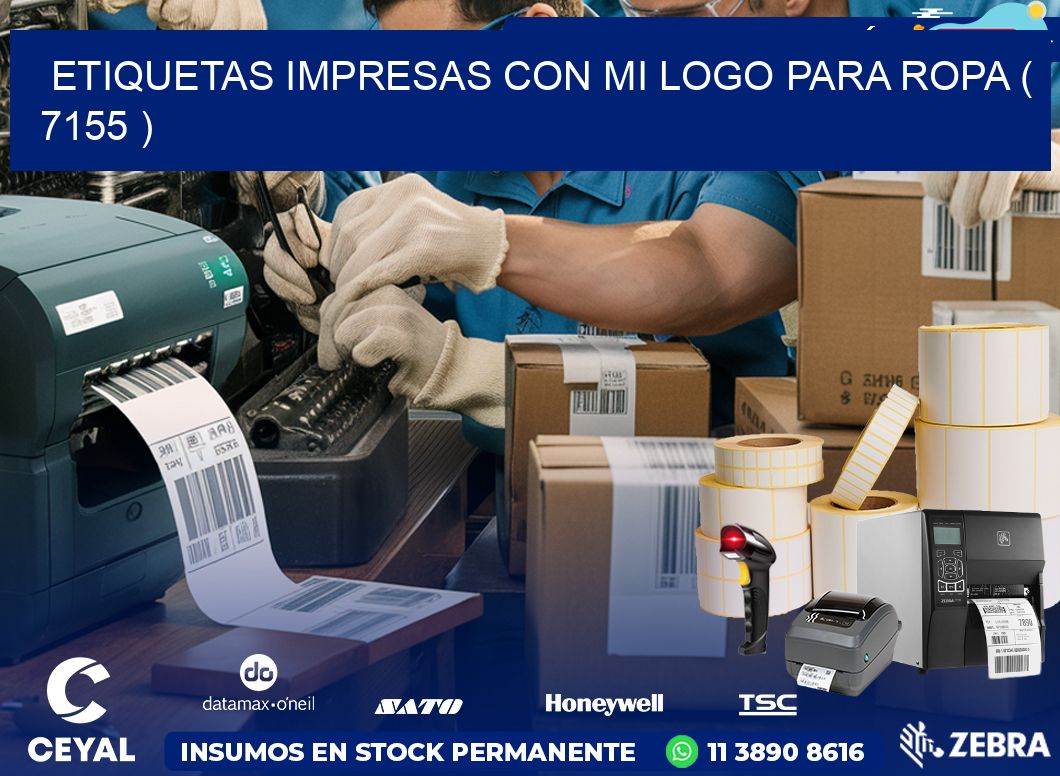 ETIQUETAS IMPRESAS CON MI LOGO PARA ROPA ( 7155 )