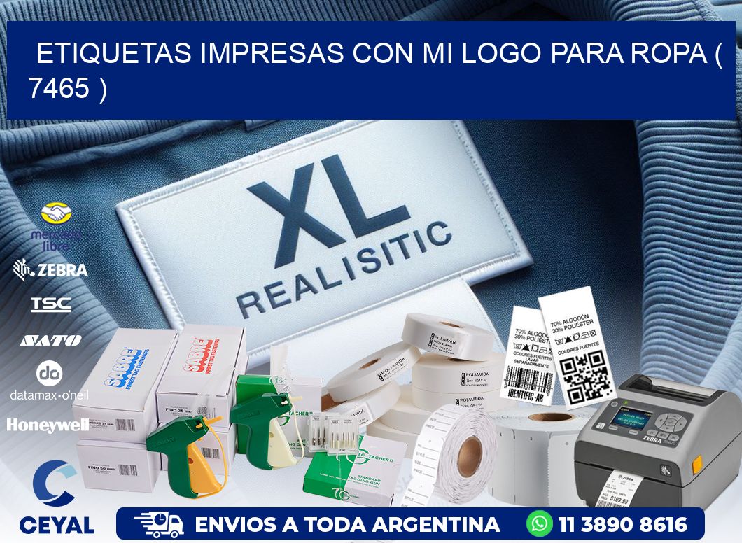 ETIQUETAS IMPRESAS CON MI LOGO PARA ROPA ( 7465 )