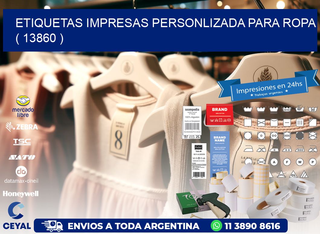 ETIQUETAS IMPRESAS PERSONLIZADA PARA ROPA   ( 13860 )