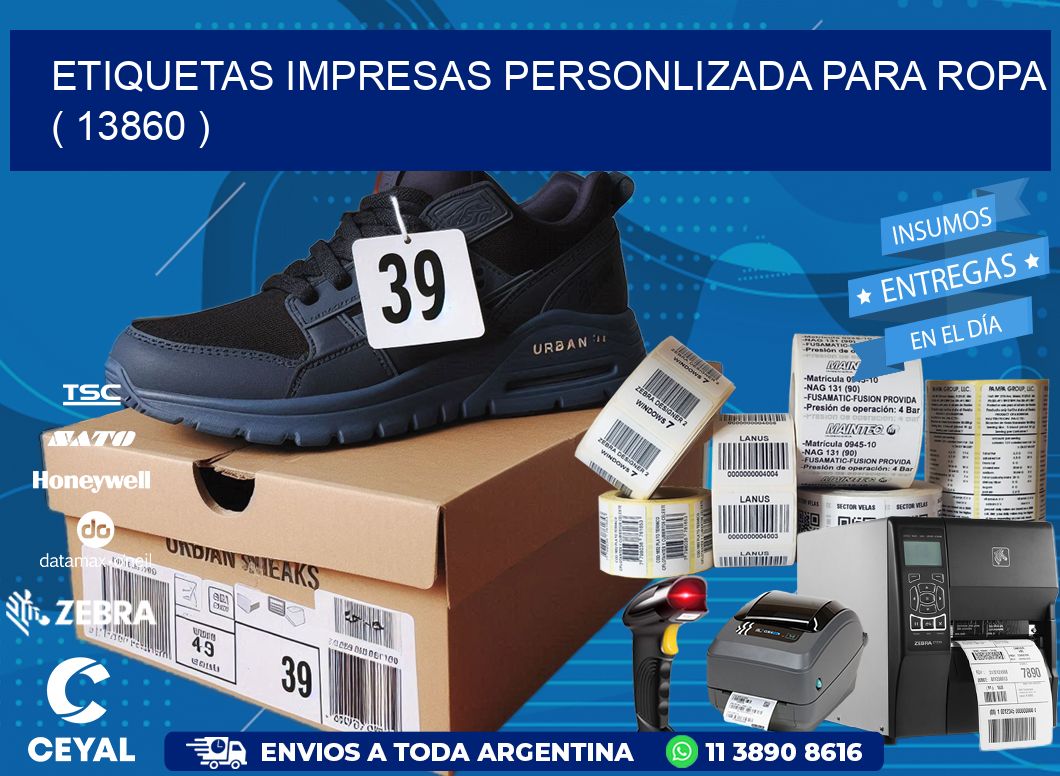 ETIQUETAS IMPRESAS PERSONLIZADA PARA ROPA   ( 13860 )