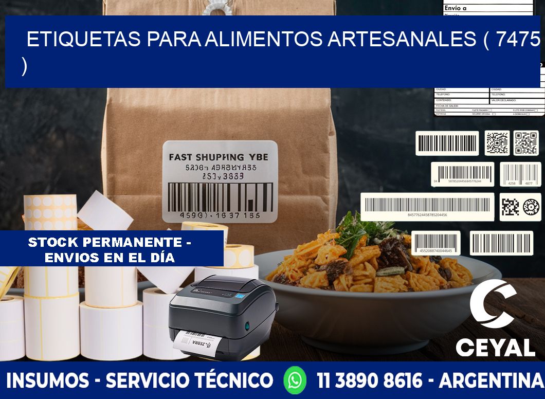 ETIQUETAS PARA ALIMENTOS ARTESANALES ( 7475 )