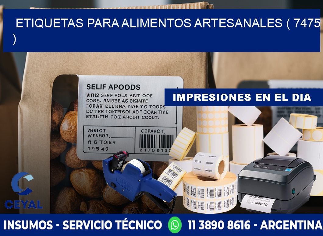 ETIQUETAS PARA ALIMENTOS ARTESANALES ( 7475 )