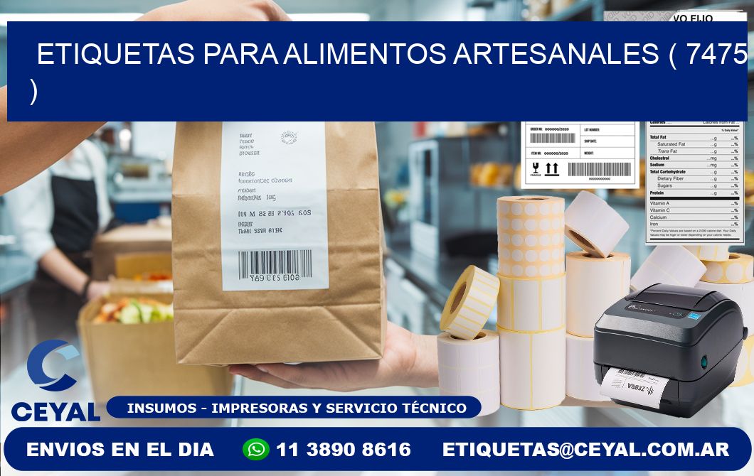 ETIQUETAS PARA ALIMENTOS ARTESANALES ( 7475 )