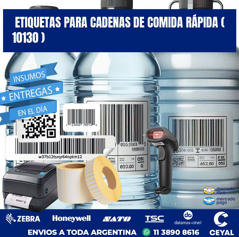 ETIQUETAS PARA CADENAS DE COMIDA RÁPIDA ( 10130 )