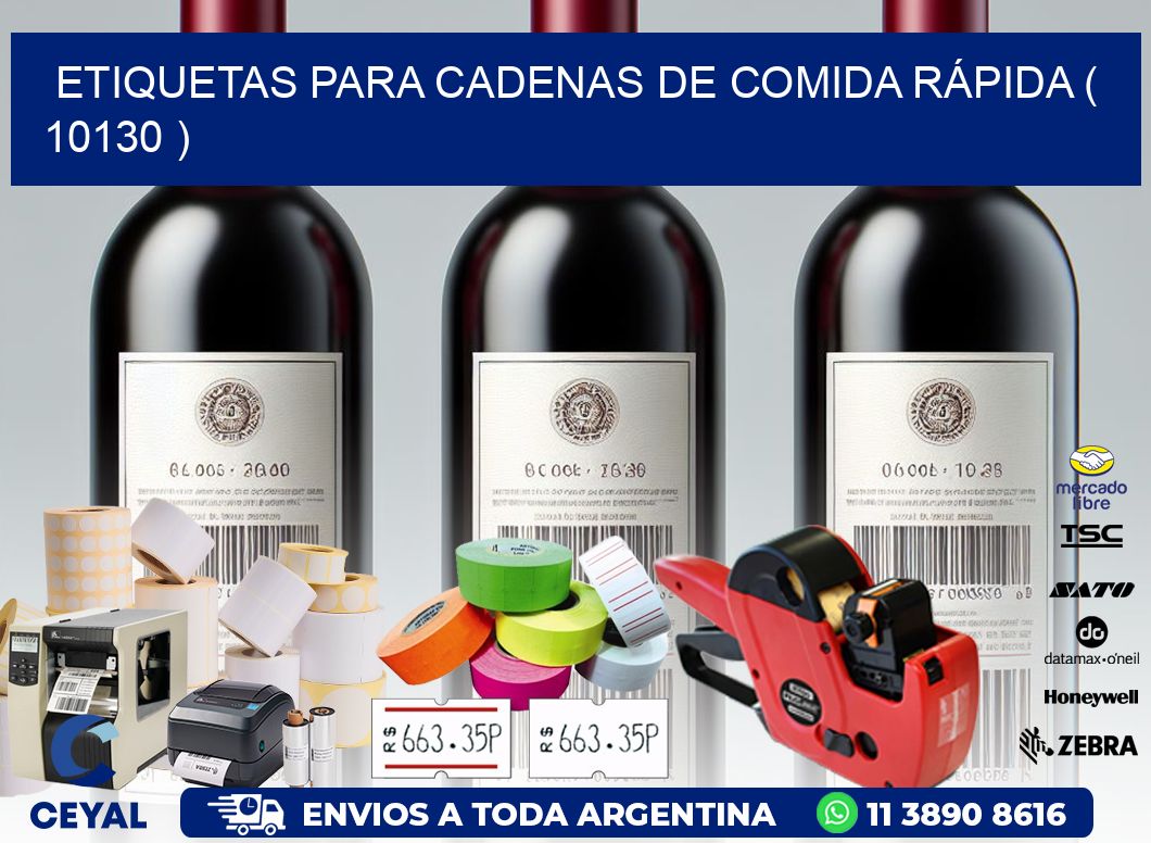 ETIQUETAS PARA CADENAS DE COMIDA RÁPIDA ( 10130 )