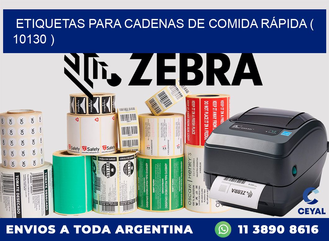 ETIQUETAS PARA CADENAS DE COMIDA RÁPIDA ( 10130 )
