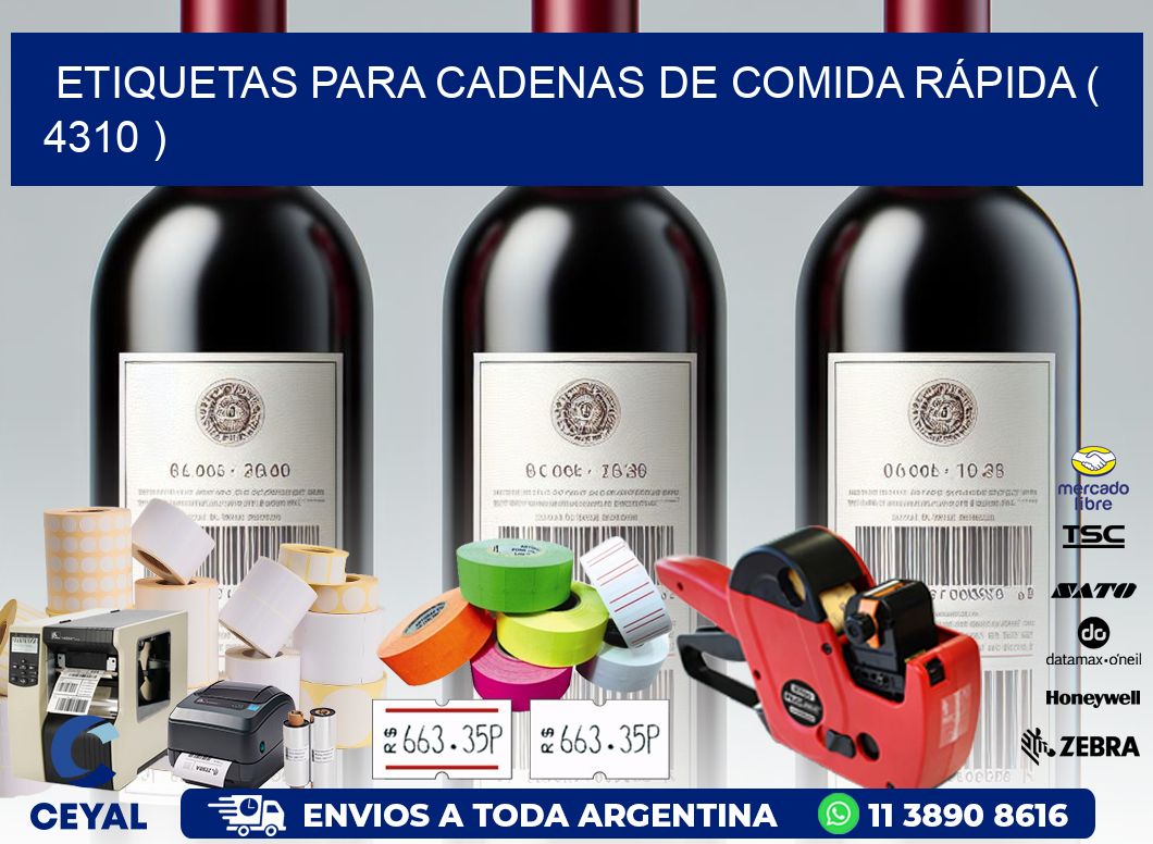 ETIQUETAS PARA CADENAS DE COMIDA RÁPIDA ( 4310 )